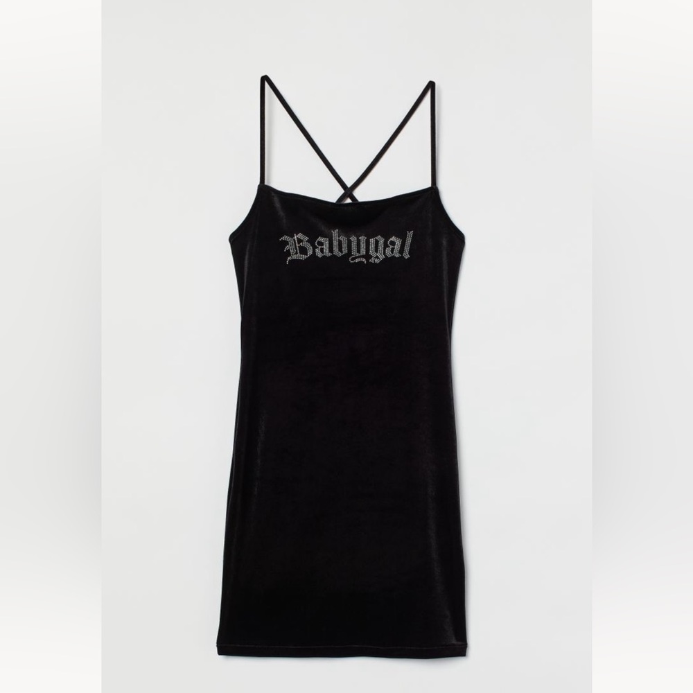 H&M “babygal” suede black dress